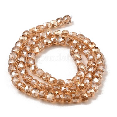 Electroplate Transparent Glass Beads Strands&nbsp;GLAA-C029-03B-07-1