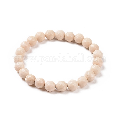 Natural Fossil Bead Stretch Bracelets&nbsp;BJEW-K212-B-015-1