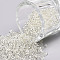 12/0 Glass Seed Beads, Silver Lined Round Hole, Round, White, 2mm, Hole: 1mm, about 2000 beads/30g