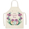 Cute Easter Egg Pattern Polyester Sleeveless Apron, with Double Shoulder Belt, for Household Cleaning Cooking, Medium Orchid, 680x550mm