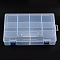 Plastic Bead Containers, 10 Compartments, about 29.6cm long, 19.6cm wide, 6cm high