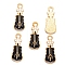 Alloy Enamel Pendants, Golden, Guitar, 25.5x10mm, Hole: 2mm