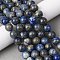 Natural Lapis Lazuli Beads Strands, Round, 10mm, Hole: 1mm, about 38pcs/strand, 15.5 inch(39cm)