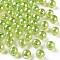 Transparent Acrylic Beads, AB Color Plated, Round, Yellow Green, 8x7mm, Hole: 2mm, about 1745pcs/500g