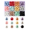 360Pcs 12 Colors Baking Paint Glass Pearl Beads, Pearlized, Round , Mixed Color, 8~9mm, Hole: 1mm, 30pcs/color