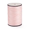Round Waxed Polyester Thread String, Micro Macrame Cord, Twisted Cord, for Leather Sewing Stitching, Misty Rose, 0.8mm, about 54.68 Yards(50m)/Roll