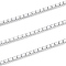 Spray Painted Stainless Steel Box Chains, Venetian Chains, with Spool, Unwelded, White, 3x2.5x2mm