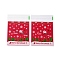 Christmas Theme Plastic Bakeware Bag, with Self-adhesive, for Chocolate, Candy, Cookies, Square, Red, 130x100x0.2mm, about 100pcs/bag