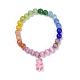 Bear Resin Stretch Charm Bracelets&nbsp;BJEW-JB06271-04-1