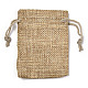 Polyester Imitation Burlap Packing Pouches Drawstring Bags&nbsp;X-ABAG-R005-9x7-15-2