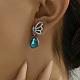 Elegant Alloy Butterfly with Teardrop Dangle Stud Earrings&nbsp;TF5032-4