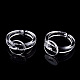 Transparent Acrylic Open Cuff Ring Components&nbsp;TACR-ZX018-10A-3