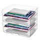 Transparent Plastic Desktop File Storage Box&nbsp;AJEW-WH0455-281-1