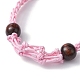 Adjustable Braided Waxed Cotton Macrame Pouch Bracelet Making&nbsp;BJEW-JB09698-05-3