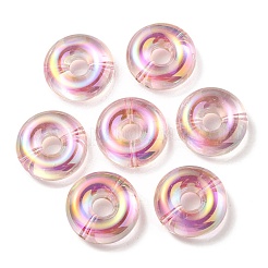 UV Plating Rainbow Iridescent Acrylic Beads&nbsp;OACR-P010-17A