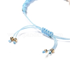 Adjustable Polyester Braided Bead Bracelet for Teen Girl Women&nbsp;BJEW-JB06878