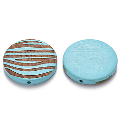 Painted Natural Wood Beads&nbsp;WOOD-N006-06F