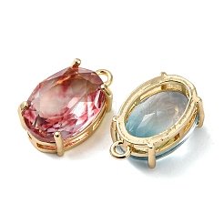Brass Glass Charms&nbsp;KK-Z141-08G