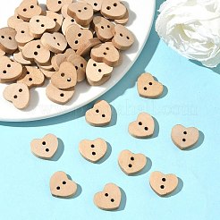Lovely 2-hole Basic Sewing Button in Heart Shape&nbsp;NNA0Z9E