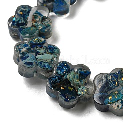 Dyed Natural Imperial Jasper with Resin Beads Strands&nbsp;G-G083-G07-01