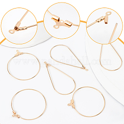 40Pcs 2 Style Brass Pendants&nbsp;KK-BBC0001-20