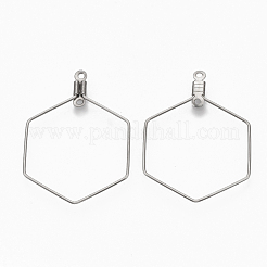 Tarnish Resistant 304 Stainless Steel Wire Pendants&nbsp;STAS-T051-006