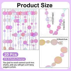 20Pcs PVC Sequin Round Beaded Curtain&nbsp;AJEW-CN0006-55A