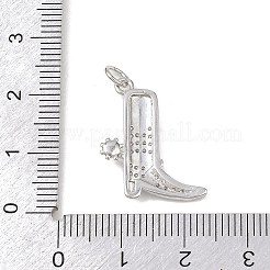 Brass Micro Pave Cubic Zirconia Pendants&nbsp;KK-P339-14P