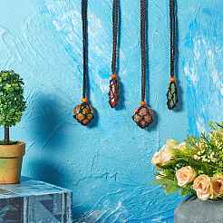 8Pcs 4 Style Adjustable Braided Waxed Cord Macrame Pouch Necklace Making&nbsp;NJEW-SZ0001-48