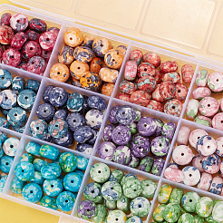 240Pcs 12 Colors Synthetic Ocean White Jade Beads Strands&nbsp;G-AR0005-25