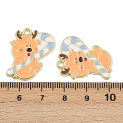 Christmas Deer Theme Alloy Enamel Pendants&nbsp;ENAM-D304-01C-G