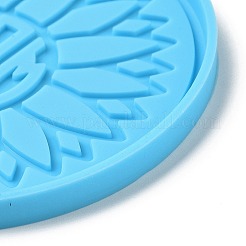 DIY Mother's Day Theme Flat Round with Sunflower Pendant Silicone Molds&nbsp;LS-SIMO-H010-03