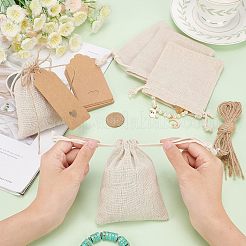 10Pcs Cotton Packing Pouches Drawstring Bags&nbsp;ABAG-NB0001-41B