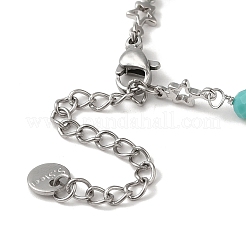 Brass Star Link Chain Bracelets&nbsp;BJEW-L685-01P