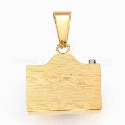 304 Stainless Steel Cubic Zirconia Pendants&nbsp;X-STAS-F168-34G