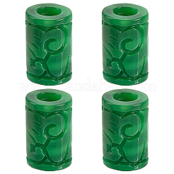 4Pcs Natural Myanmar Jade/Burmese Jade European Beads&nbsp;G-PA0001-31