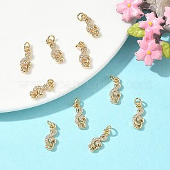 SHEGRACE Brass Micro Pave Cubic Zirconia Pendants&nbsp;XGRQ3D824-469G