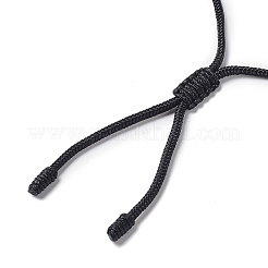 Natural Tiger Eye Plague Doctor Pendant Necklace with Nylon Rope&nbsp;NJEW-H009-01-05