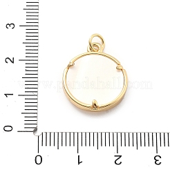 Rack Plating Brass with Cubic Zirconia Pendants and Shell&nbsp;KK-Q017-11G