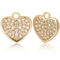 8Pcs Brass Micro Pave Cubic Zirconia Charms&nbsp;KK-BBC0019-02