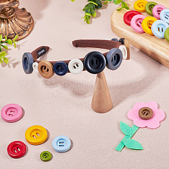 40Pcs 20 Styles Resin Buttons&nbsp;BUTT-TA0001-51