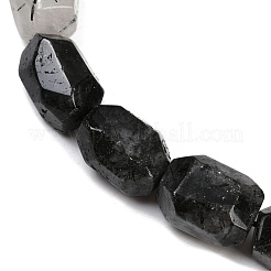 Natural Black Rutilated Quartz Beads Strands&nbsp;G-F796-C02-01