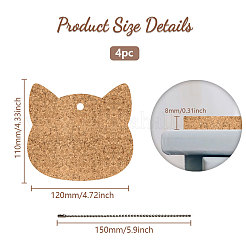 4Pcs Cork Pendant Decoration&nbsp;KEYC-PB0001-02E
