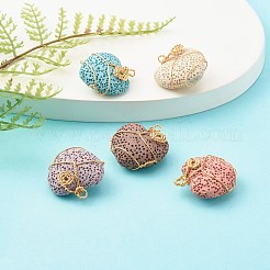 Natural Lava Rock Pendants&nbsp;PALLOY-JF00761