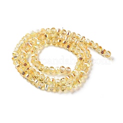 Transparent Electroplate Glass Beads Strands&nbsp;GLAA-Q099-H01-14