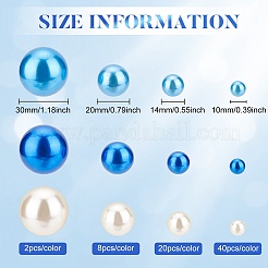 Plastic Imitation Pearl Beads&nbsp;OACR-BC0001-18
