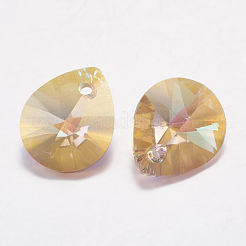 Faceted Glass Rhinestone Pendants&nbsp;RGLA-F053-E-223PS