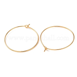 SHEGRACE Brass Hoop Earrings Findings&nbsp;XGR0005G-70G-A