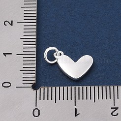 925 Sterling Silver Heart Charms&nbsp;STER-Q002-04S