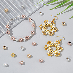 60Pcs 4 Colors Rack Plating Brass Beads&nbsp;KK-PH0009-19